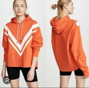 Tory Sport Chevron Orange Pullover with White Trim